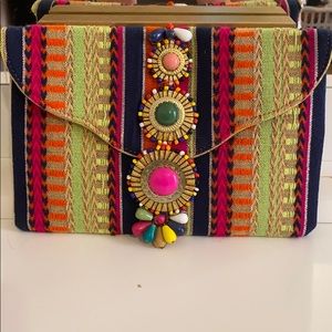 Steve Madden Beaded & Woven clutch
